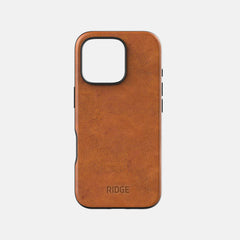 Ridge Phone Case - Tobacco Brown Leather - iPhone 16 Pro Max
